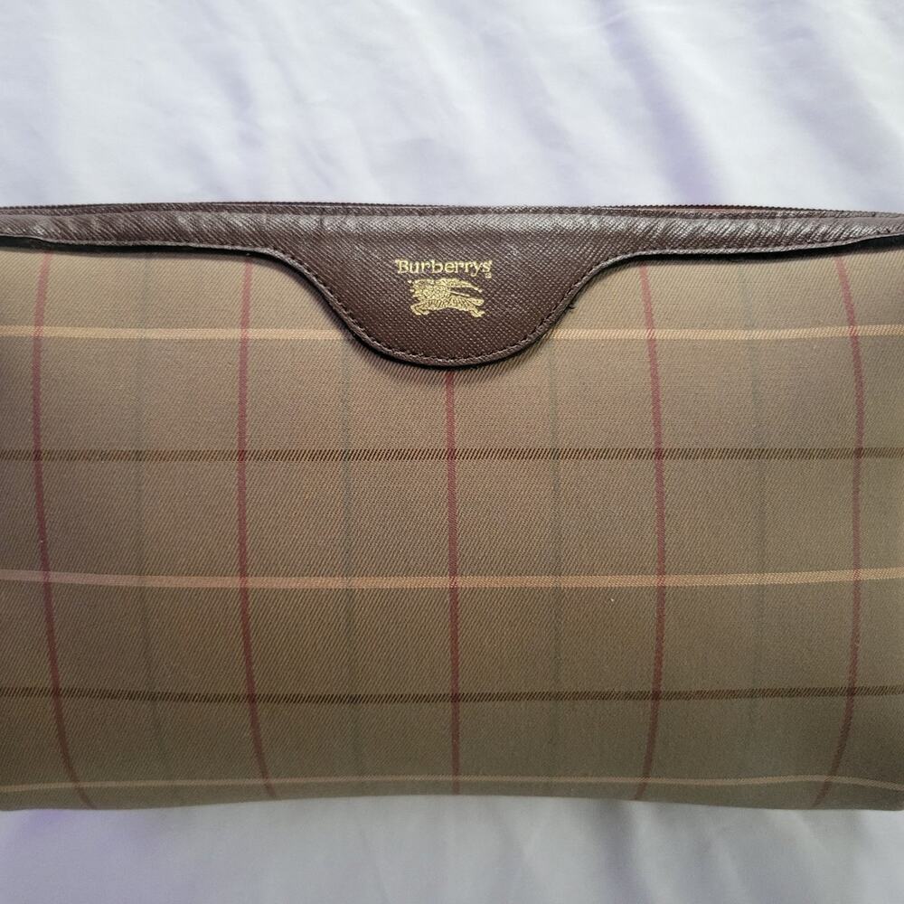 Burberry Nova Check Canvas Clutch Bag
